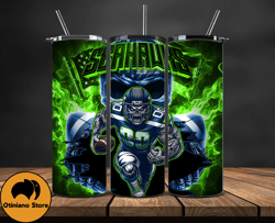 seattle seahawks fire tumbler wraps, ,nfl png,nfl teams, nfl sports, nfl design png, design byevan 29