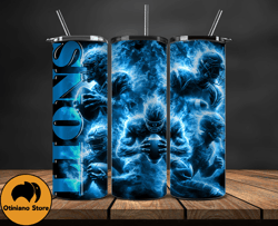 detroit lions glow tumbler wraps, , nfl logo,, nfl sports, nfl design png, design byevan  19