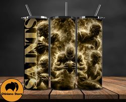 new orleans saints glow tumbler wraps, , nfl logo,, nfl sports, nfl design png, design byevan  26