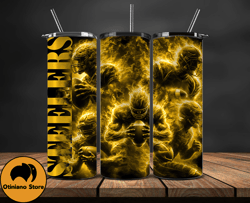 pittsburgh steelers glow tumbler wraps, , nfl logo,, nfl sports, nfl design png, design byevan  28