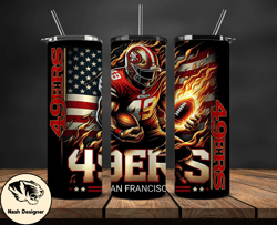 san francisco 49ers tumbler wrap, american football tumbler png -21