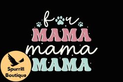 fur mama retro mothers day svg mom dog design02