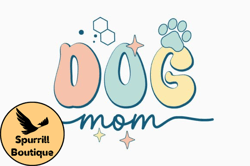 dog mom svg quotes retro  designdesign10