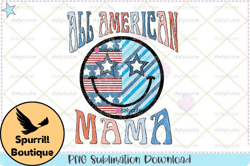 all american mama retro 4th of july png design 20