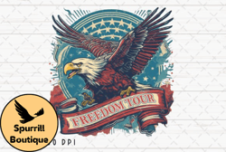 freedom tour eagle retro 4th of july png design 27