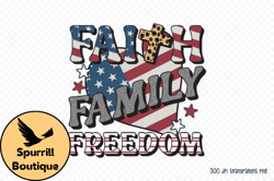 4th of july png - faith family freedom design 03