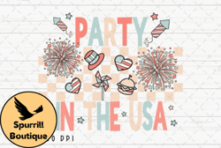 party in the usa retro 4th of july png design 04