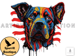 patriotic dog american flag design 28