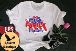 friends family freedom t-shirt design design 102