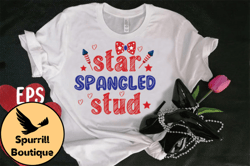 star spangled stud t-shirt design design 105