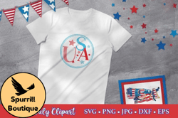 4th of july sublimation - usa badge design 17