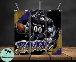 baltimore ravens tumbler wrap, nfl teams,nfl logo football, logo tumbler png, design by jasonsome 03