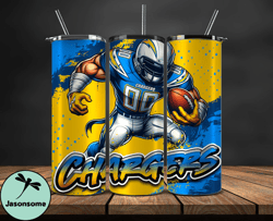 los angeles chargers tumbler wrap, nfl teams,nfl logo football, logo tumbler png, design by jasonsome 18