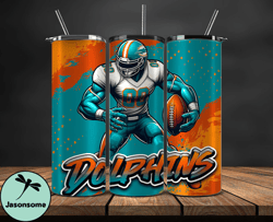 miami dolphins tumbler wrap, nfl teams,nfl logo football, logo tumbler png, design by jasonsome 20