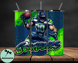 seattle seahawks tumbler wrap, nfl teams,nfl logo football, logo tumbler png, design by jasonsome 29