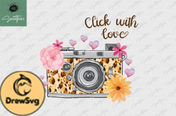 click with love photography vintage png design 38