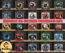 Bundle 86 Design NFL Teams, NFL Logo, Tumbler Design, Design Bundle Football, NFL Tumbler Design 20