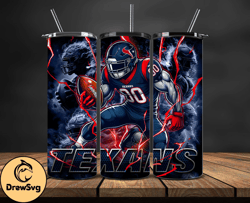 Houston Texans Tumbler Wrap Glow, NFL Logo Tumbler Png, NFL Design Png-13