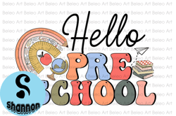 hello pre school sublimation design