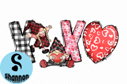 xoxo gnome valentines sublimation