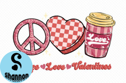 peace love valentines sublimation