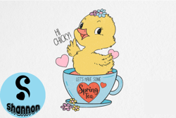 vintage easter cute duck sublimation