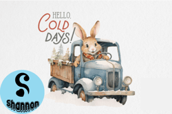 vintage winter rabbit png sublimation