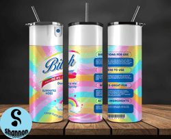 bitch spray, bitch be gone 20oz tumbler wrap png file for sublimation, rainbow bitch spray, tumbler png 35