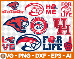 18 steven houston cougars bundle svg, sport bundle svg, ncaa svg 18