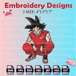 son goku embroidery designs, dragon ball logo embroidery files,  machine embroidery pattern, digital download