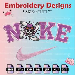 nike nico robin machine embroidery pattern, one piece embroidery designs, robin logo embroidery files, digital download
