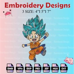 goku kid embroidery designs, nike dragon ball logo embroidery files,  machine embroidery pattern, digital download