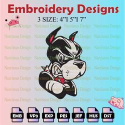 ncaa boston university terriers machine embroidery design, ncaa ten doi logo, embroidery file, 3 size, instand download