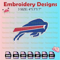 nfl buffalo bills logo embroidery files, nfl bills embroidery designs, machine embroidery pattern, digital download