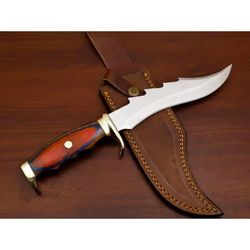 custom hand made d2 steel hunting bowie knife handmade d2 steel blade bowie hunting knife camping knife /pakka wood