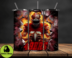 san francisco 49ers tumbler wrap, crack hole design, logo nfl football, sports tumbler png, tumbler design by enloe shop