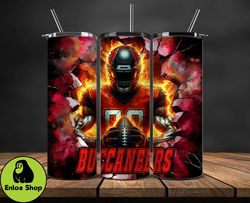 tampa bay buccaneers tumbler wrap, crack hole design, logo nfl football, sports tumbler png, tumbler design by enloe sho