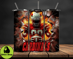 arizona cardinals tumbler wrap, crack hole design, logo nfl football, sports tumbler png, tumbler design by enloe shop s