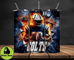 indianapolis colts tumbler wrap, crack hole design, logo nfl football, sports tumbler png, tumbler design by enloe shop