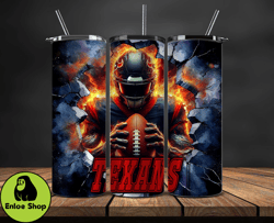 houston texans tumbler wrap, crack hole design, logo nfl football, sports tumbler png, tumbler design by enloe shop stor