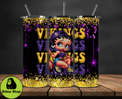 minnesota vikings tumbler wraps, nfl teams, betty boop tumbler, betty boop wrap, logo nfl png, tumbler design by enloe s