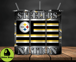 pittsburgh steelers logo nfl, football teams png, nfl tumbler wraps png, design by enloe shop store 41