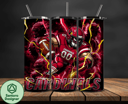 arizona cardinals  tumbler wrap glow, nfl logo tumbler png, nfl design png by santoro designer design-01