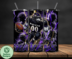 baltimore ravens tumbler wrap glow, nfl logo tumbler png, nfl design png by santoro designer design-03