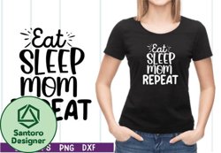 eat sleep mom repeat svg design 13