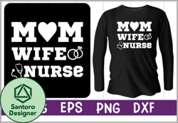 mom wife nurse t-shirt design vector design 52