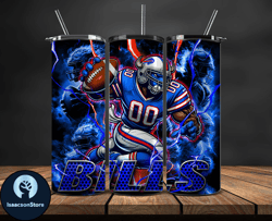 Buffalo Bills Tumbler Wrap Glow, NFL Logo Tumbler Png, NFL Design Png, Design byIsaacson Store-04