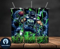 seattle seahawks tumbler wrap glow, nfl logo tumbler png, nfl design png, design byisaacson store-29