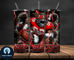 tampa bay buccaneers tumbler wrap glow, nfl logo tumbler png, nfl design png, design byisaacson store-30