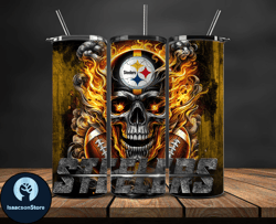 pittsburgh steelers  tumbler wrap, logo tumbler wraps, nfl football teams png, sport team tumbler, logo nfl tumbler - 27